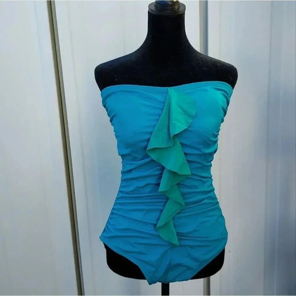 Jantzen Classics Swimwear Blue/Turquoise Bathing suit - Picture 12 of 12